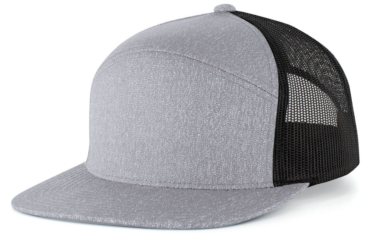 Pacific P710 Heather 6-Panel Arch Trucker Snapback Cap