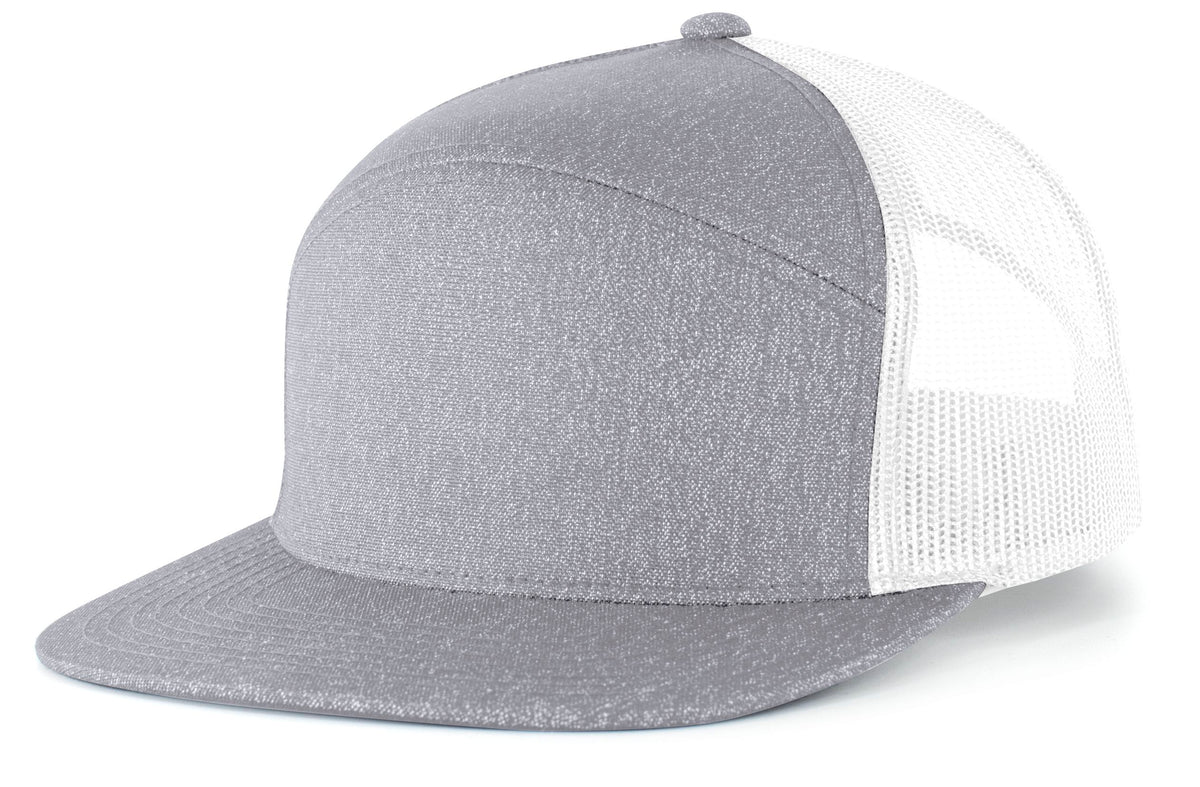 Pacific P710 Heather 6-Panel Arch Trucker Snapback Cap