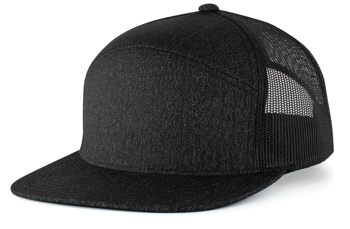 Pacific P710 Heather 6-Panel Arch Trucker Snapback Cap