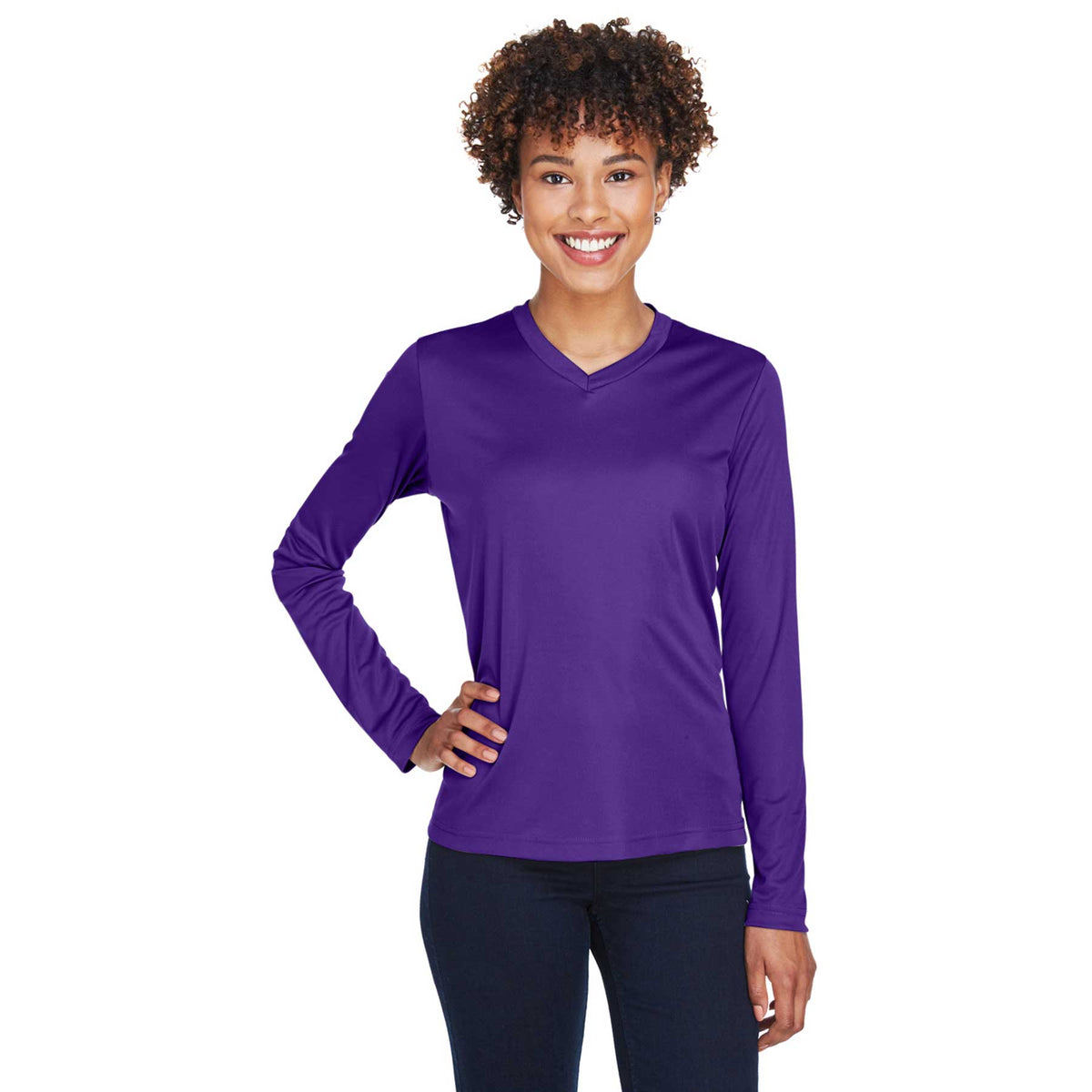 Team 365 TT11L Women&#39;s Performance Dryfit Long Sleeve T-Shirt