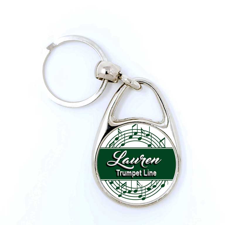 Band Geek Marching Band Music Lover Personalized Keychain - Ragged Apparel Screen Printing and Signs - www.nmshirts.com