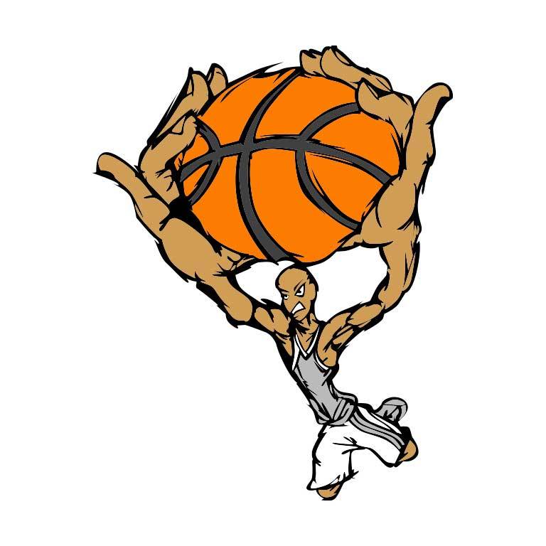 Basketball Player Slam Dunk Graphic Decal - Ragged Apparel Screen Printing and Signs - www.nmshirts.com
