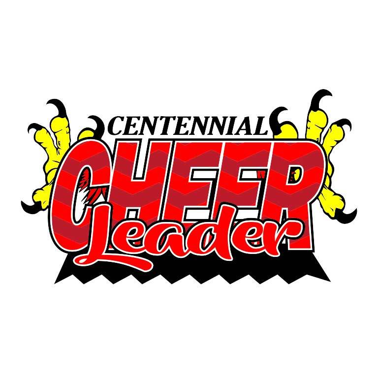 Centennial Hawks Cheerleading Graphic Decal - Ragged Apparel Screen Printing and Signs - www.nmshirts.com