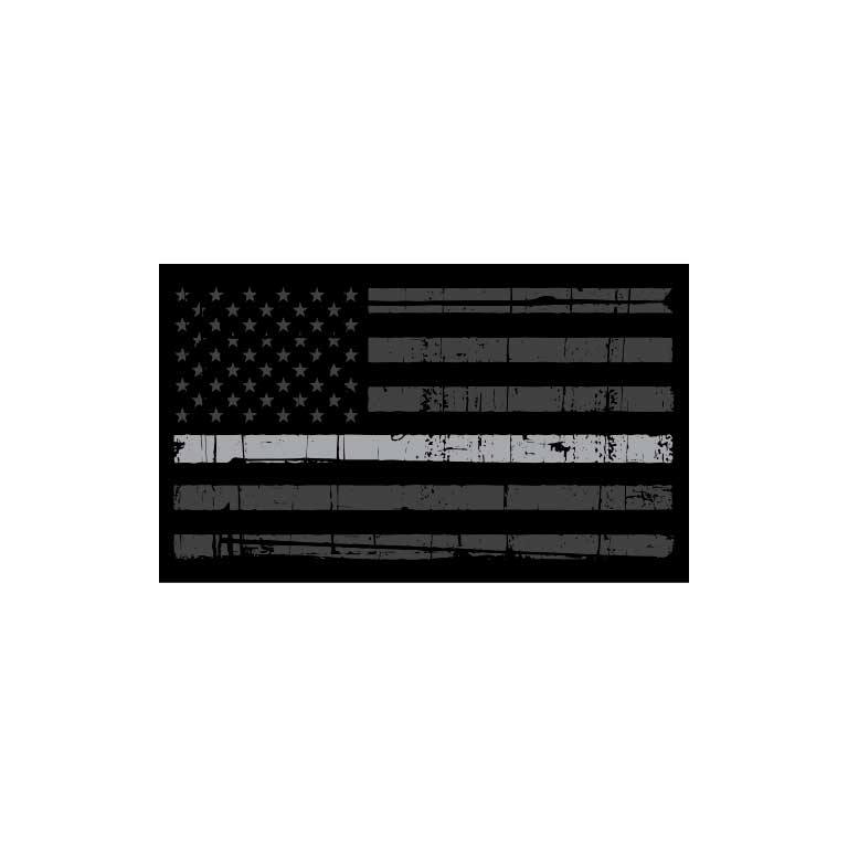 Corrections Thin Grey Line Flag Graphic Decal - Ragged Apparel Screen Printing and Signs - www.nmshirts.com