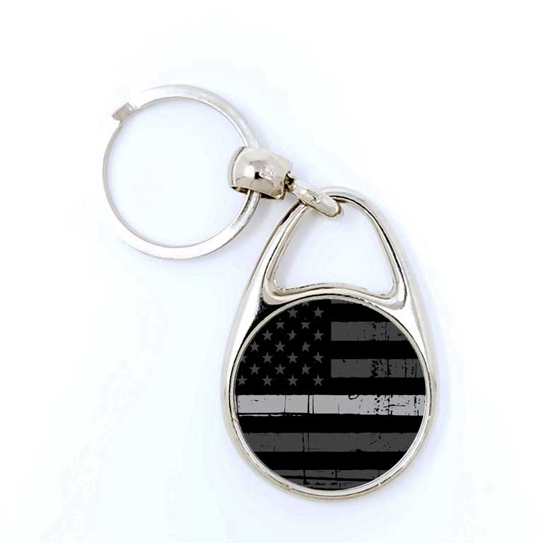 Corrections Thin Grey Line Keychain - Ragged Apparel Screen Printing and Signs - www.nmshirts.com