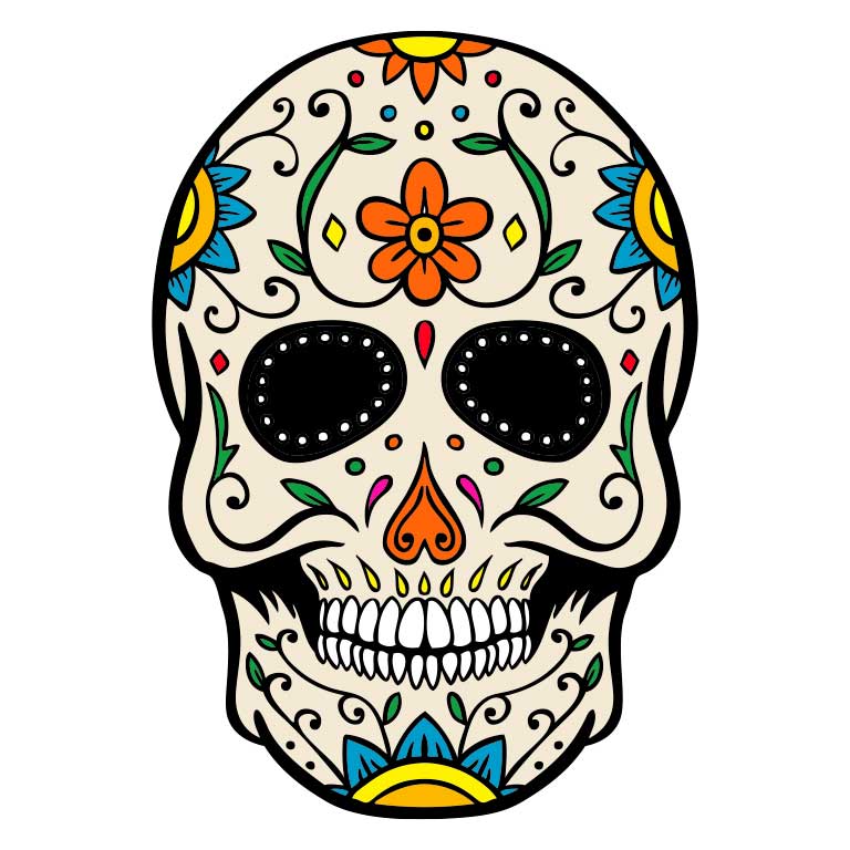 Man With Skeleton Face Paint And A Hat For Dia De Los Muertos In Mexico High-Res Man With Skeleton Face Paint And A Hat For Dia De Los Muertos In Mexico High-Res