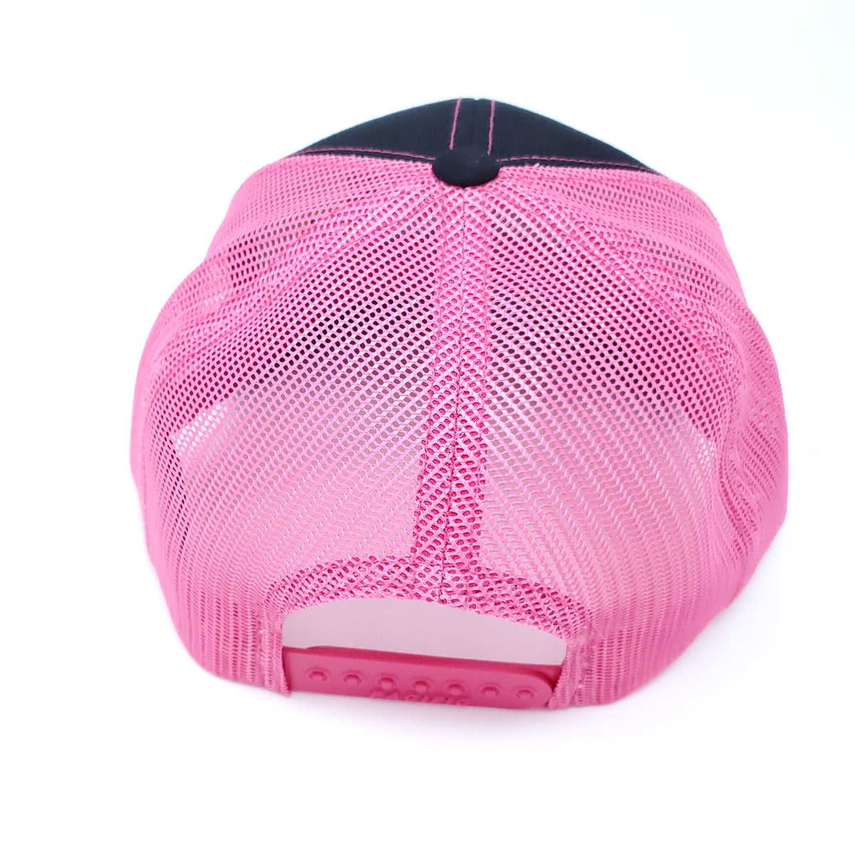 Neon Pink Trucker Style Snapback with Embroidered Zia Symbol - Ragged Apparel Screen Printing and Signs - www.nmshirts.com