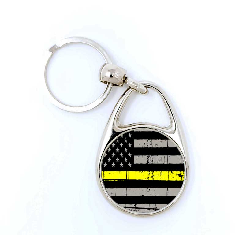 Dispatcher/EMS Thin Yellow Line Keychain - Ragged Apparel Screen Printing and Signs - www.nmshirts.com