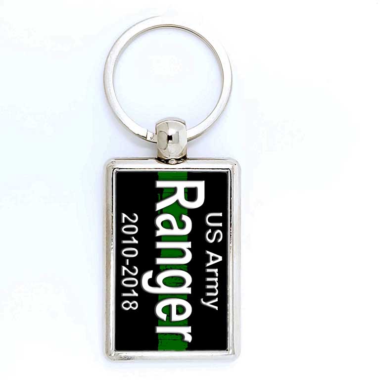Military Border Patrol Thin Green Line Rectangle Keychain - Ragged Apparel Screen Printing and Signs - www.nmshirts.com