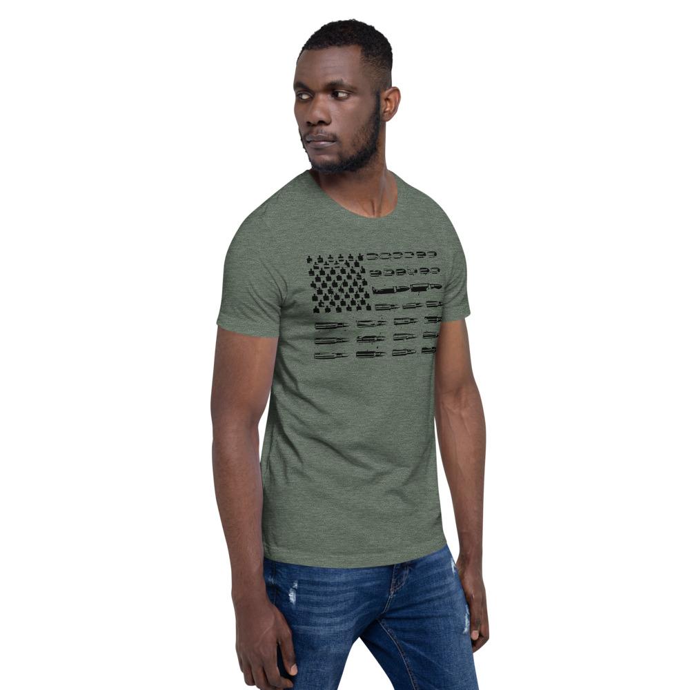 Ammo Flag Short-Sleeve Unisex T-Shirt - Ragged Apparel Screen Printing and Signs - www.nmshirts.com