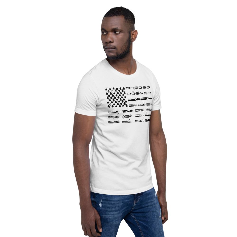 Ammo Flag Short-Sleeve Unisex T-Shirt - Ragged Apparel Screen Printing and Signs - www.nmshirts.com