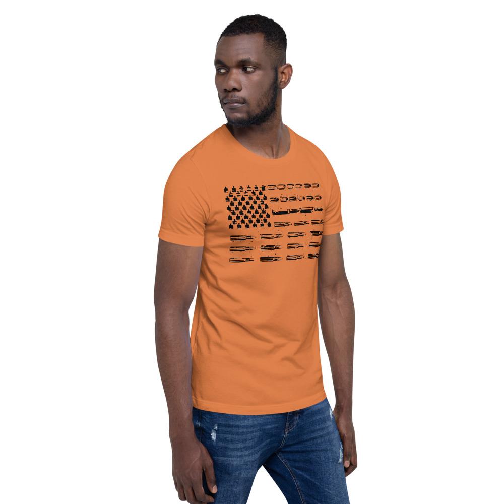 Ammo Flag Short-Sleeve Unisex T-Shirt - Ragged Apparel Screen Printing and Signs - www.nmshirts.com