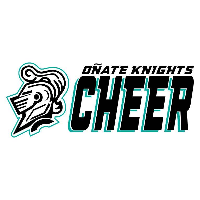 Onate High School Knights Cheerleading Graphic Decal - Ragged Apparel Screen Printing and Signs - www.nmshirts.com