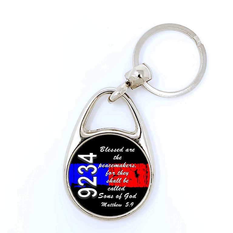 Firefighter &amp; Dispatcher/EMS Half Thin Red &amp; Yellow Line Keychain - Ragged Apparel Screen Printing and Signs - www.nmshirts.com