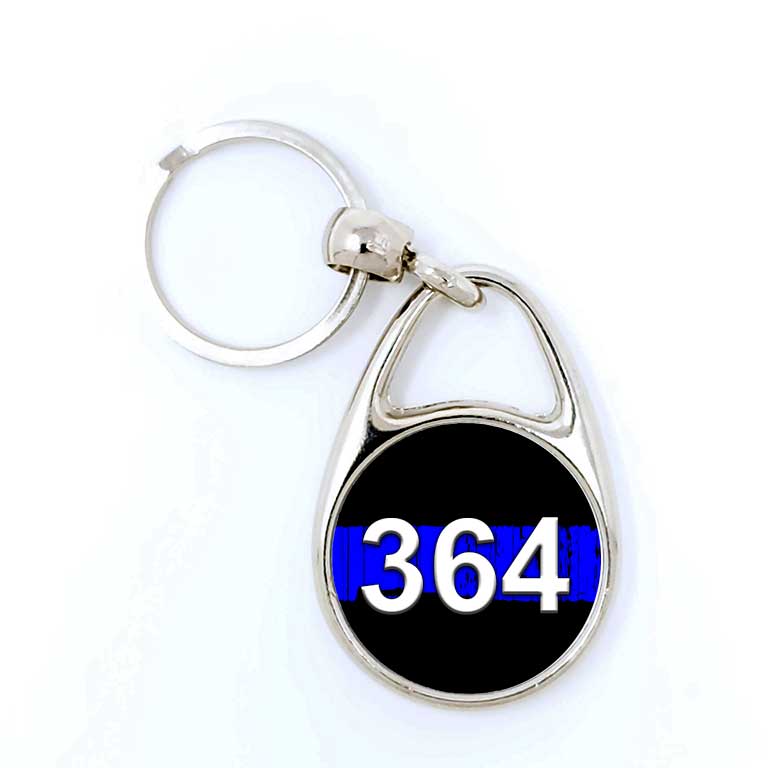 Police Thin Blue Line Keychain - Ragged Apparel Screen Printing and Signs - www.nmshirts.com