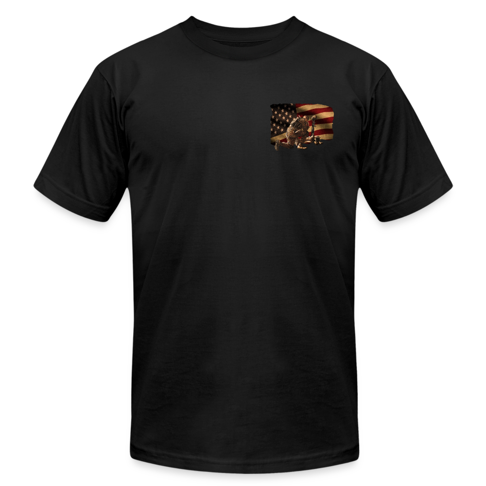 Stand for the Flag, Kneel for the Fallen T-Shirt - black