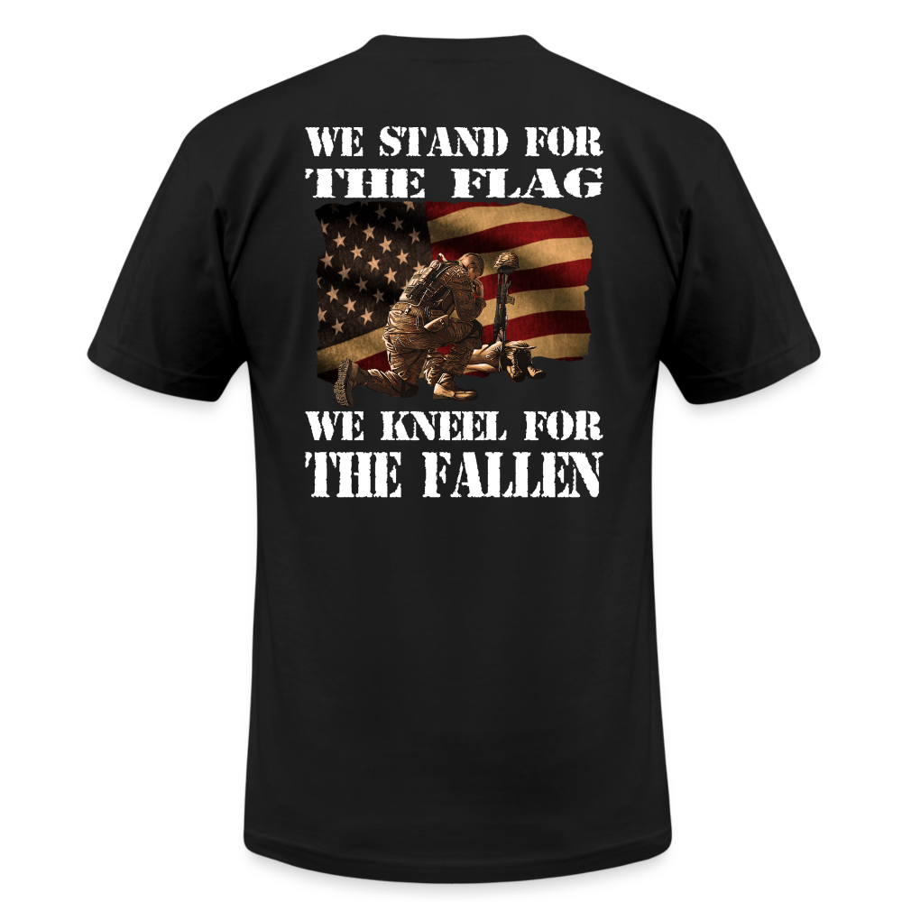 Stand for the Flag, Kneel for the Fallen T-Shirt - black