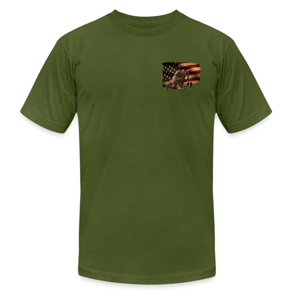 Stand for the Flag, Kneel for the Fallen T-Shirt - olive