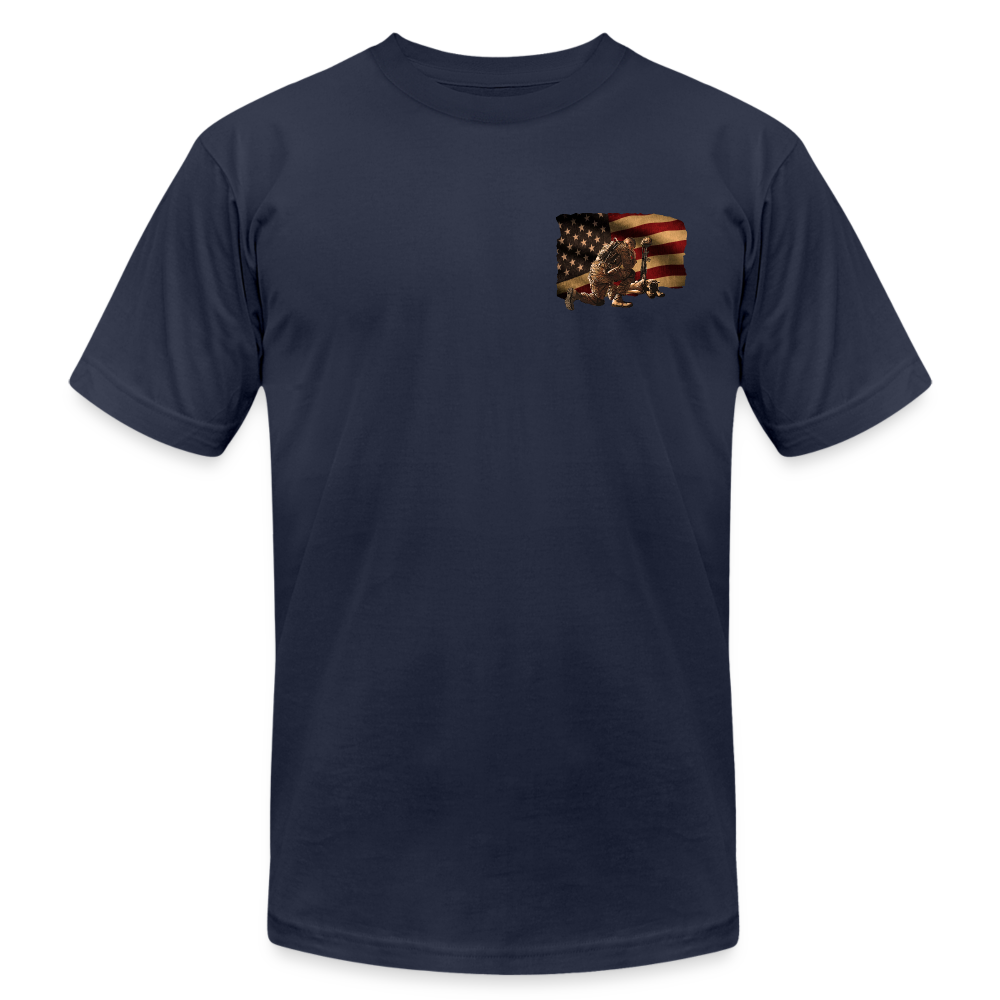 Stand for the Flag, Kneel for the Fallen T-Shirt - navy