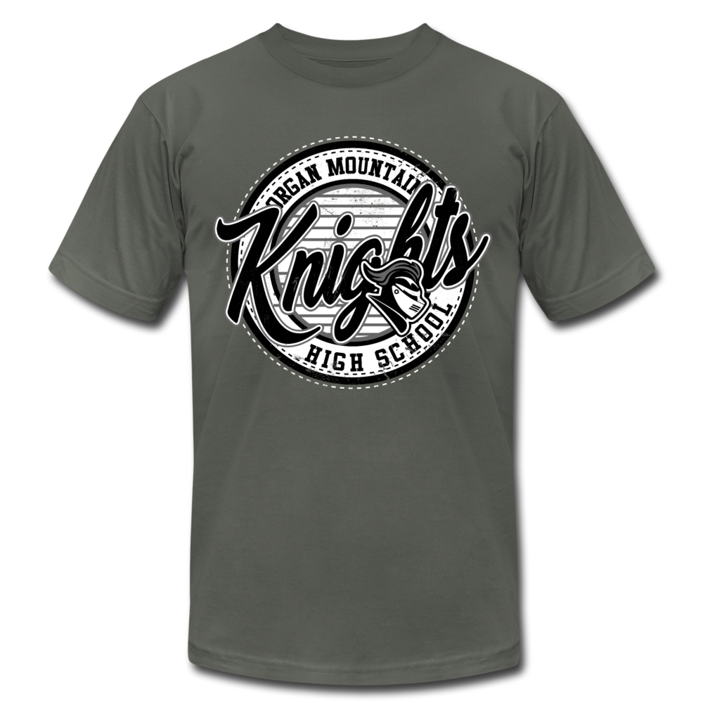 Organ Mountain Knights Distressed Logo Tee - asphalt