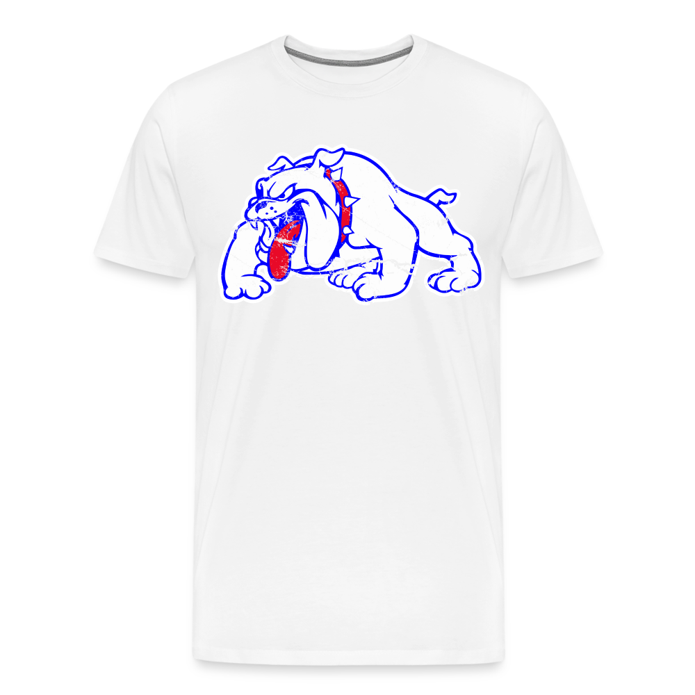 Las Cruces High School Distressed Bulldawg T-Shirt - white