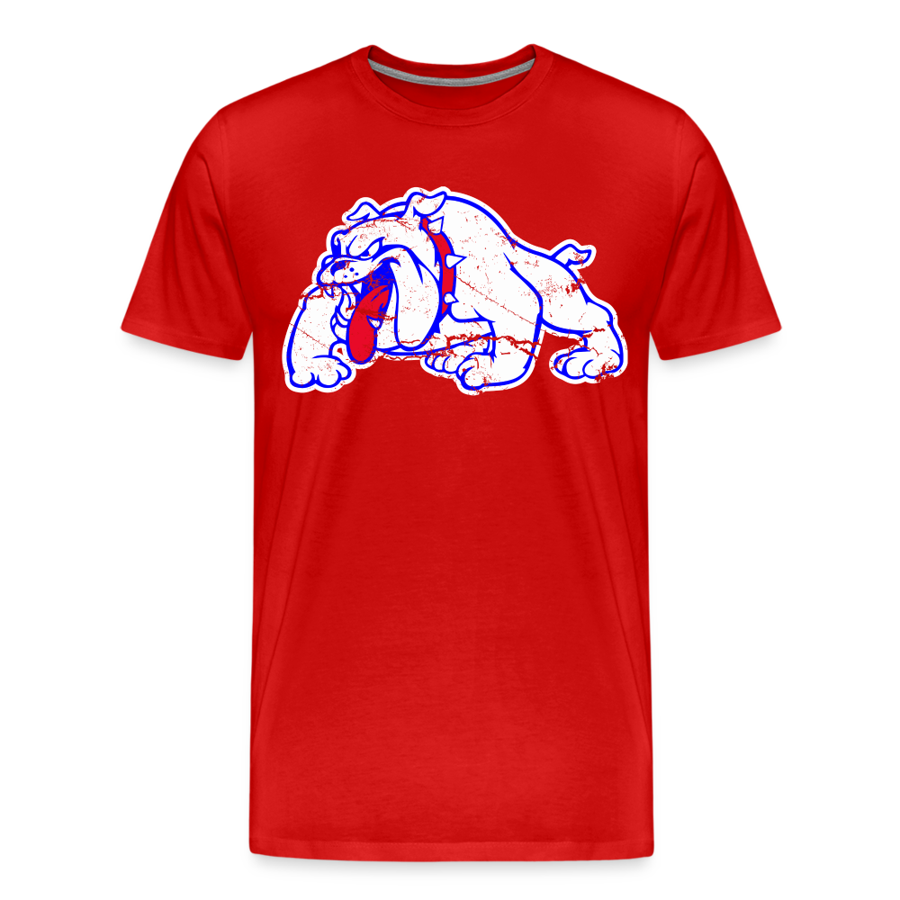 Las Cruces High School Distressed Bulldawg T-Shirt - red