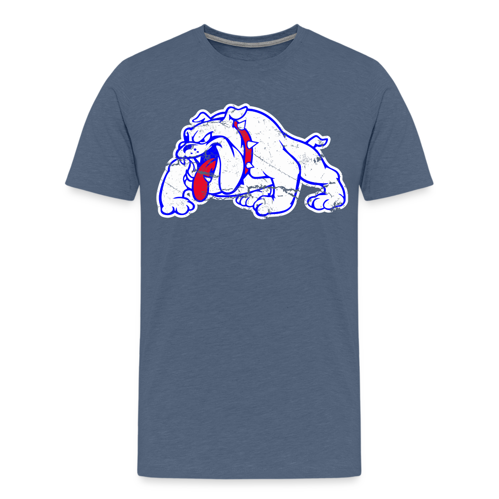 Las Cruces High School Distressed Bulldawg T-Shirt - heather blue