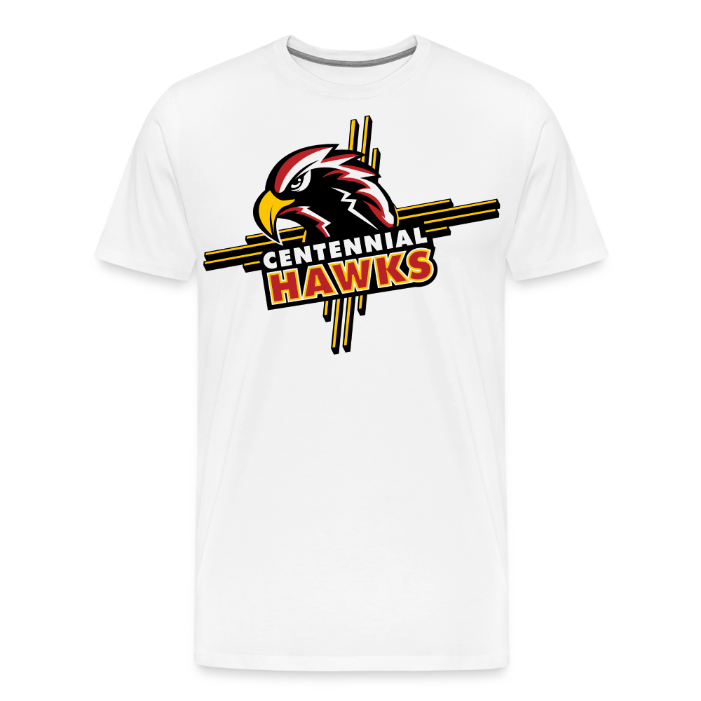 Centennial High School Hawks Logo T-Shirt - white
