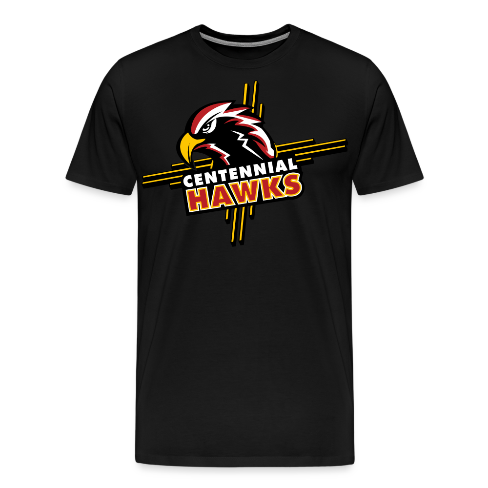 Centennial High School Hawks Logo T-Shirt - black
