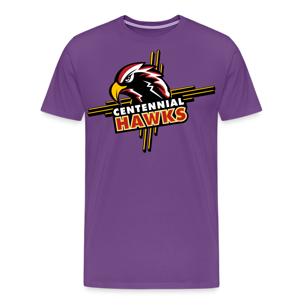 Centennial High School Hawks Logo T-Shirt - purple