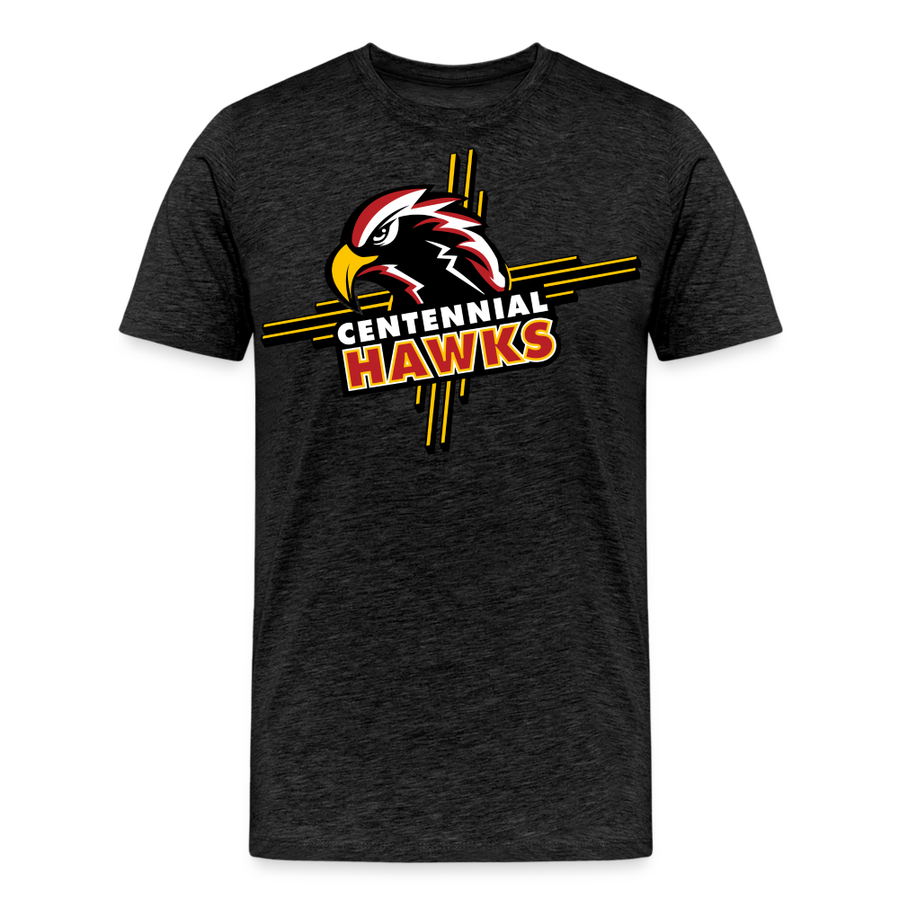Centennial High School Hawks Logo T-Shirt - charcoal grey