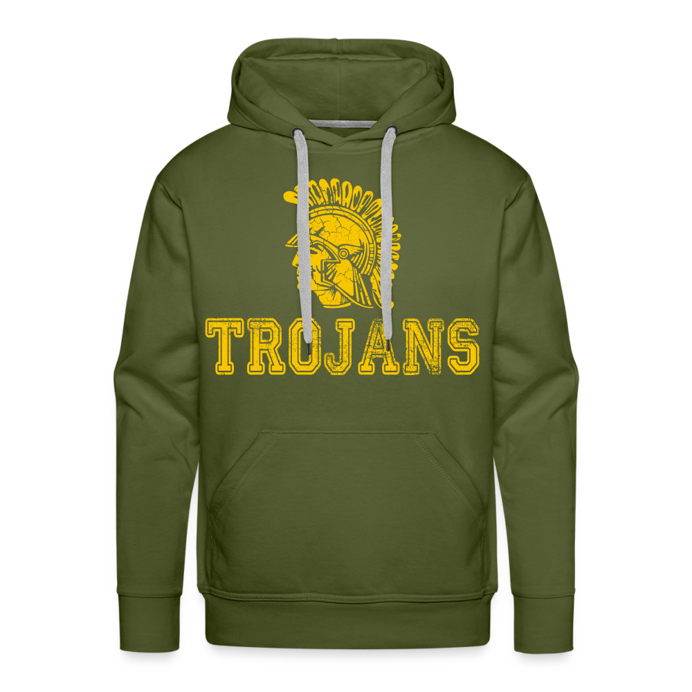 Mayfield High School Old School Trojan Hoodie - olive green