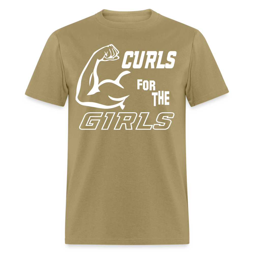 Curls for the Girls T-Shirt - khaki