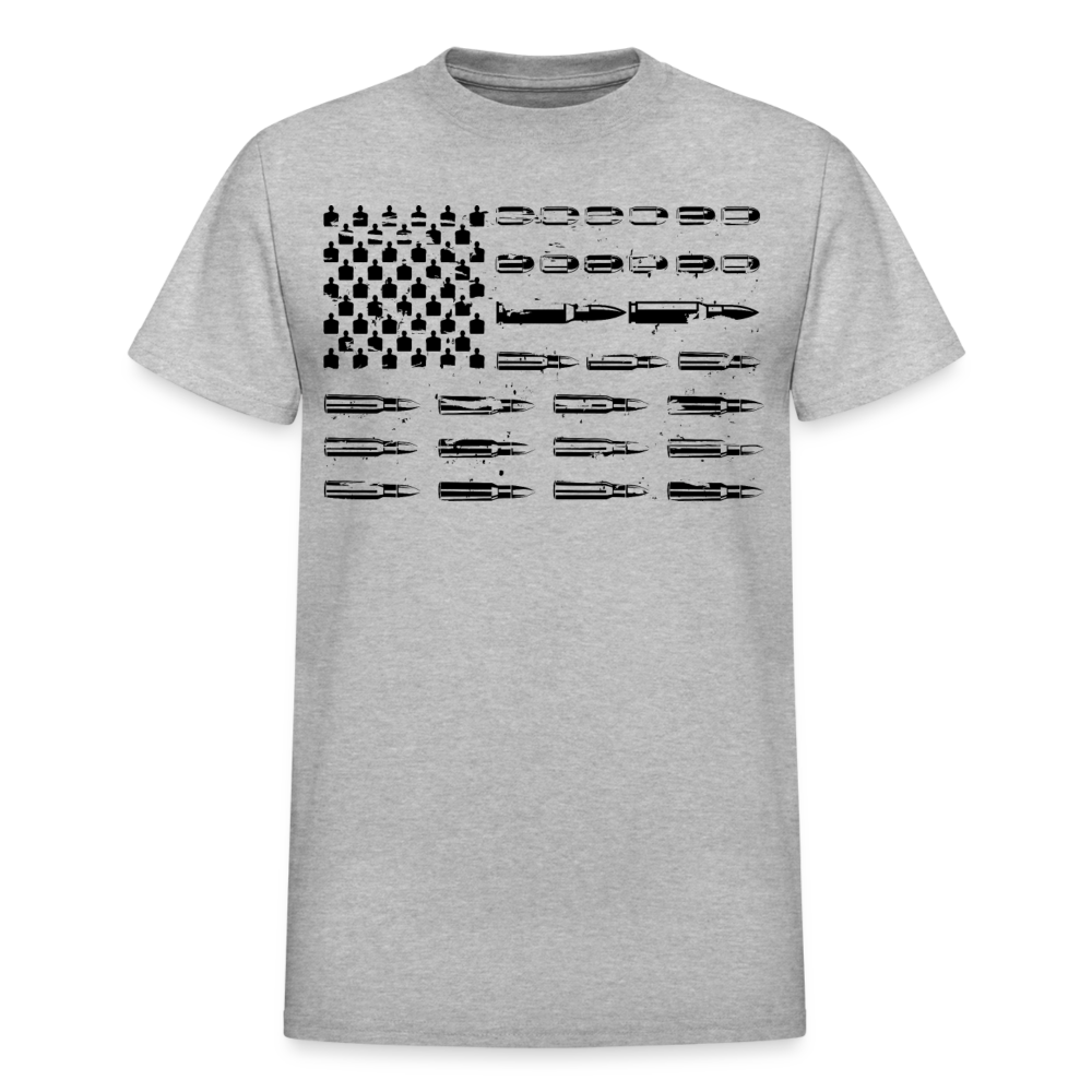 Bullet US Flag T-Shirt - heather gray