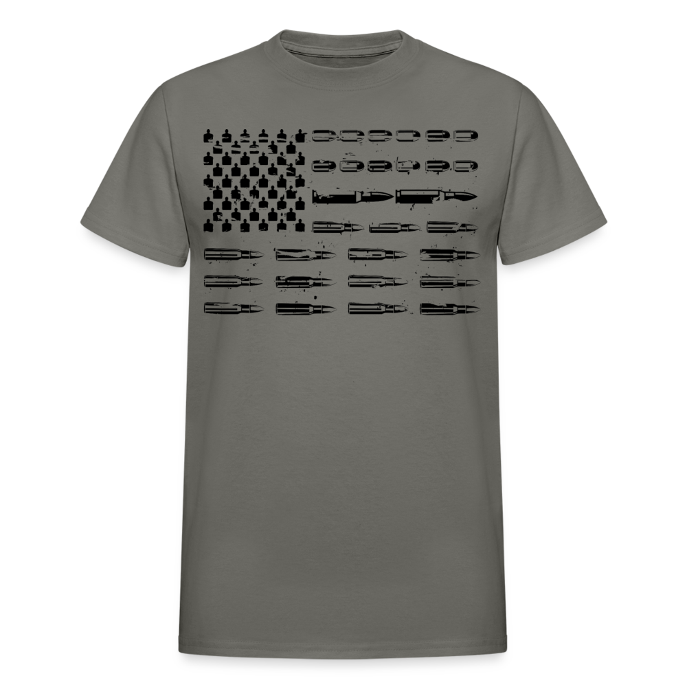 Bullet US Flag T-Shirt - charcoal